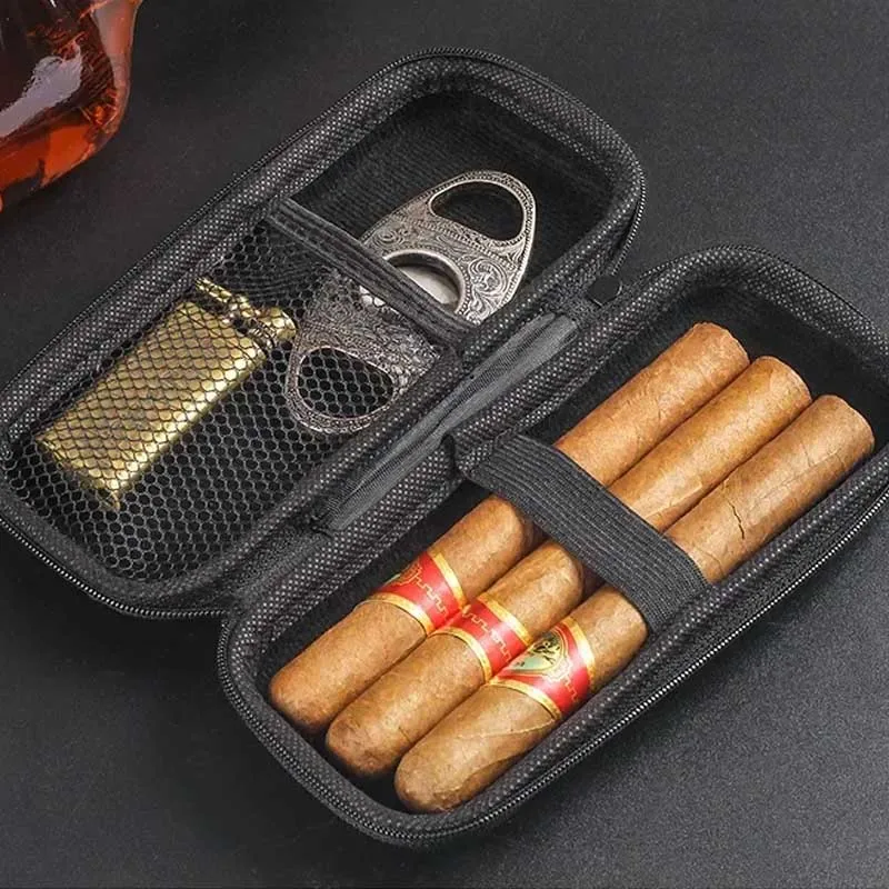 Travel Accessories And Bags - Taşınabilir Puro Kutusu EVA Hafif Seyahat