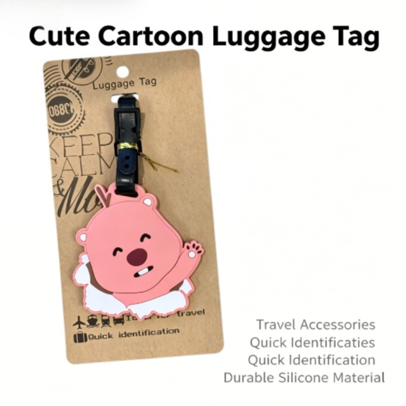 Travel Accessories With Kids - Kawaii Pororo Loopy Beaver Bagaj Etiketi,