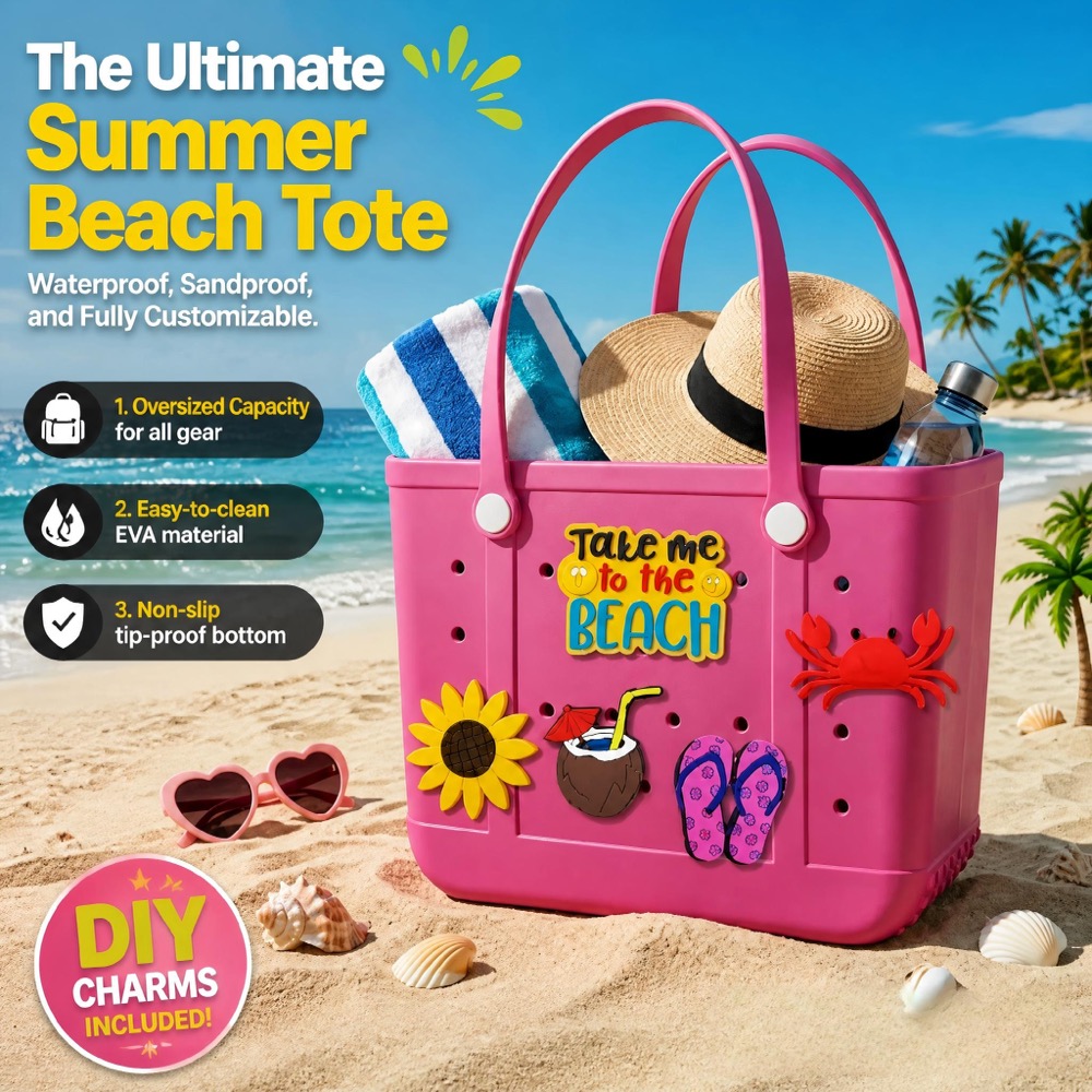 Travel Accessories And Bags - Bayanlar için Büyük Boy Kauçuk Plaj