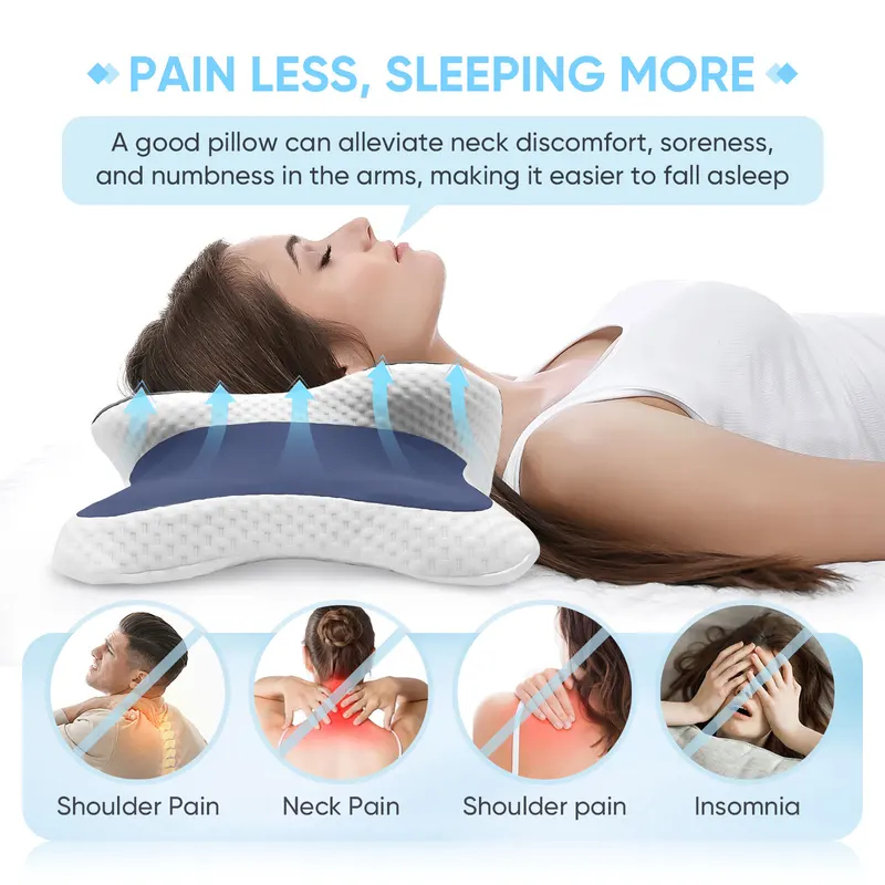 Neck Pillow Memory Foam - Hafızalı Köpük Yastık Servikal Yastık Boyun