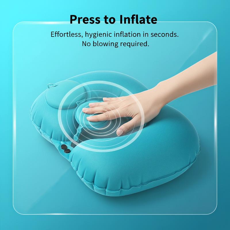 Travel Pillow Inflatable - Seyahat Kullanımı İçin Şişirilebilir Boyun Yastığı