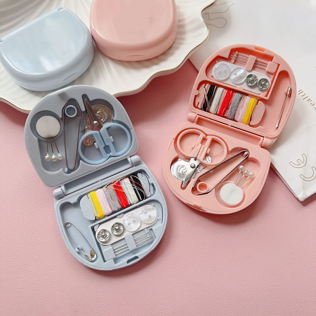 Travel Accessories Kit For Women - Mini Manuel Dikiş Makinesi Setleri Taşınabilir