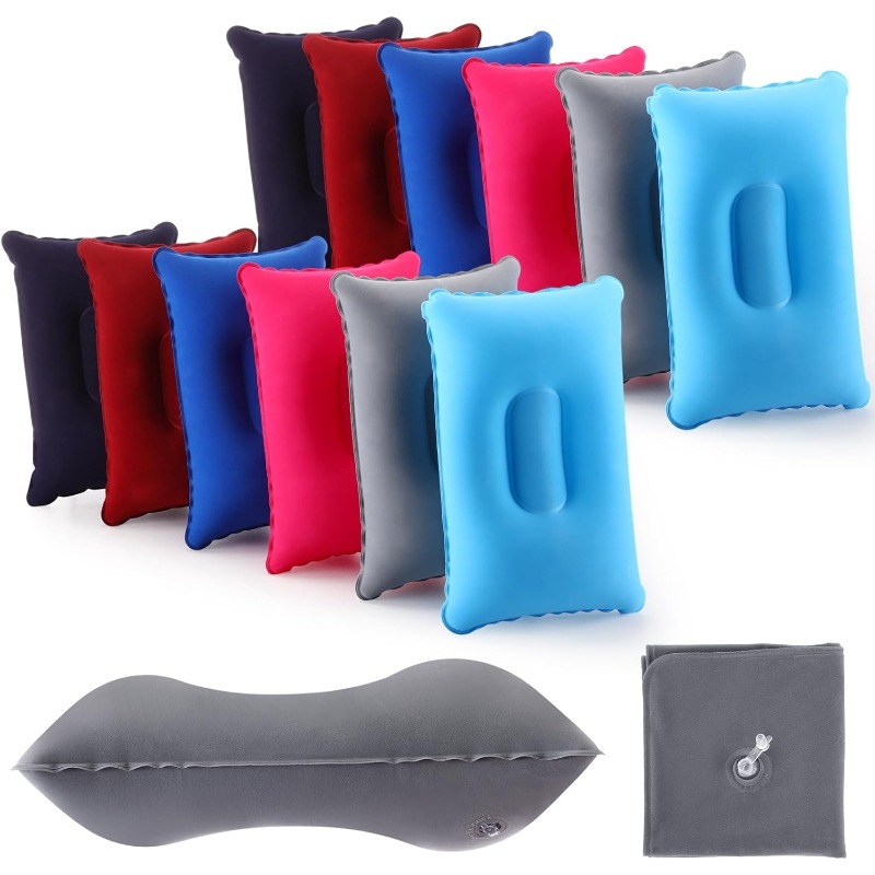 Travel Pillow Inflatable - Taşınabilir Katlanabilir Şişme Hava Yastığı Açık