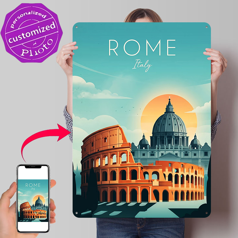 Travel Accessories Rome - Roma Seyahat Metal Poster Hayranları için