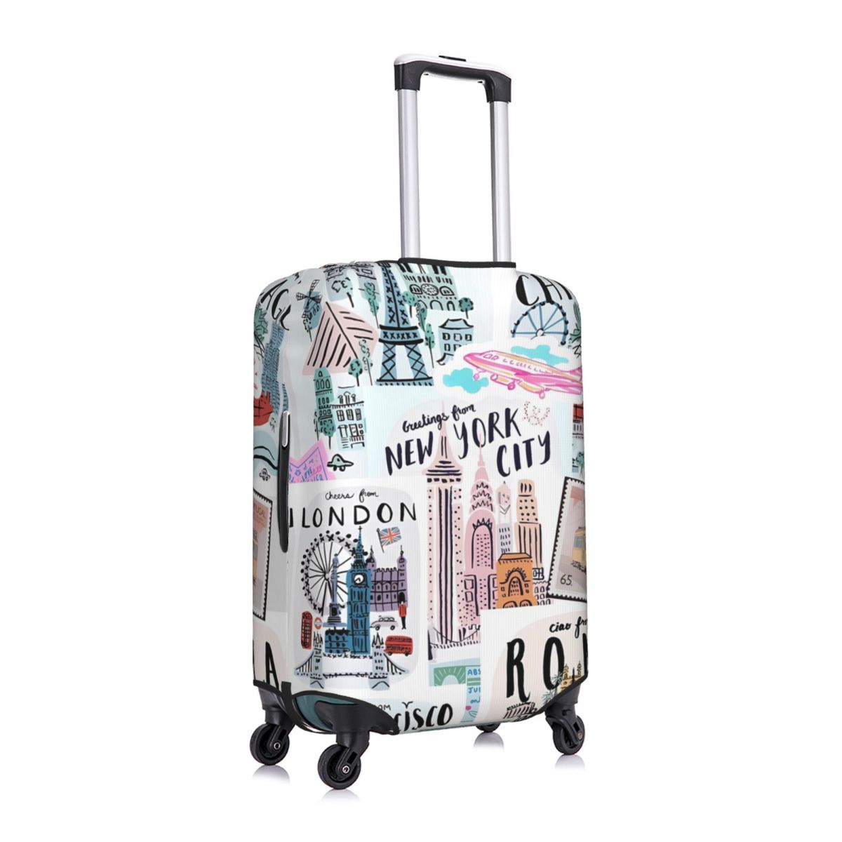 Seyahat baskılar bavul kılıfı  - Travel Accessories New York incelemesi ve fiyatı