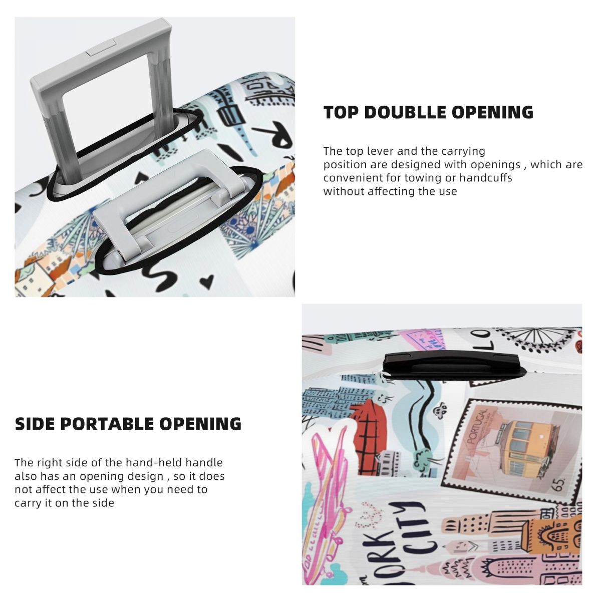 Seyahat baskılar bavul kılıfı  - Travel Accessories New York incelemesi ve fiyatı