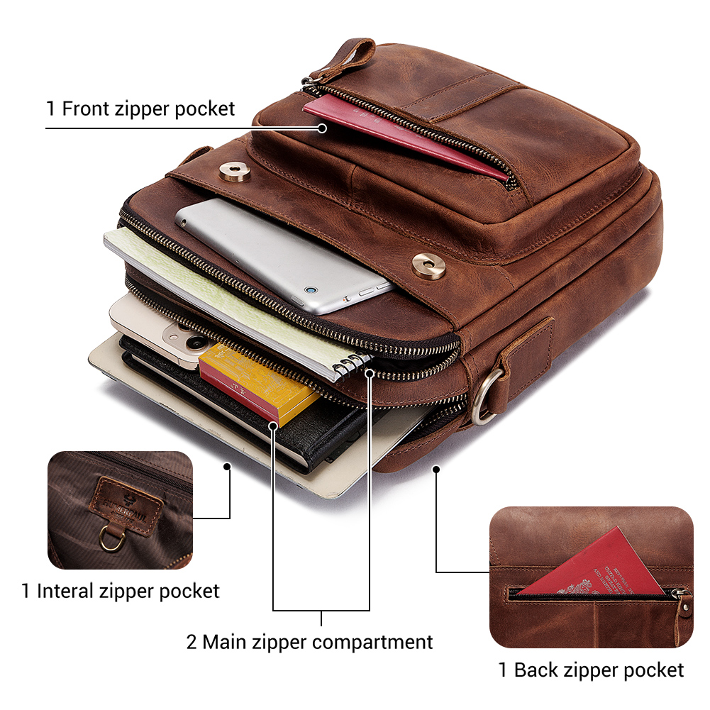 HUMERPAUL Hakiki Deri erkek om - Travel Accessories Luxury incelemesi ve fiyatı