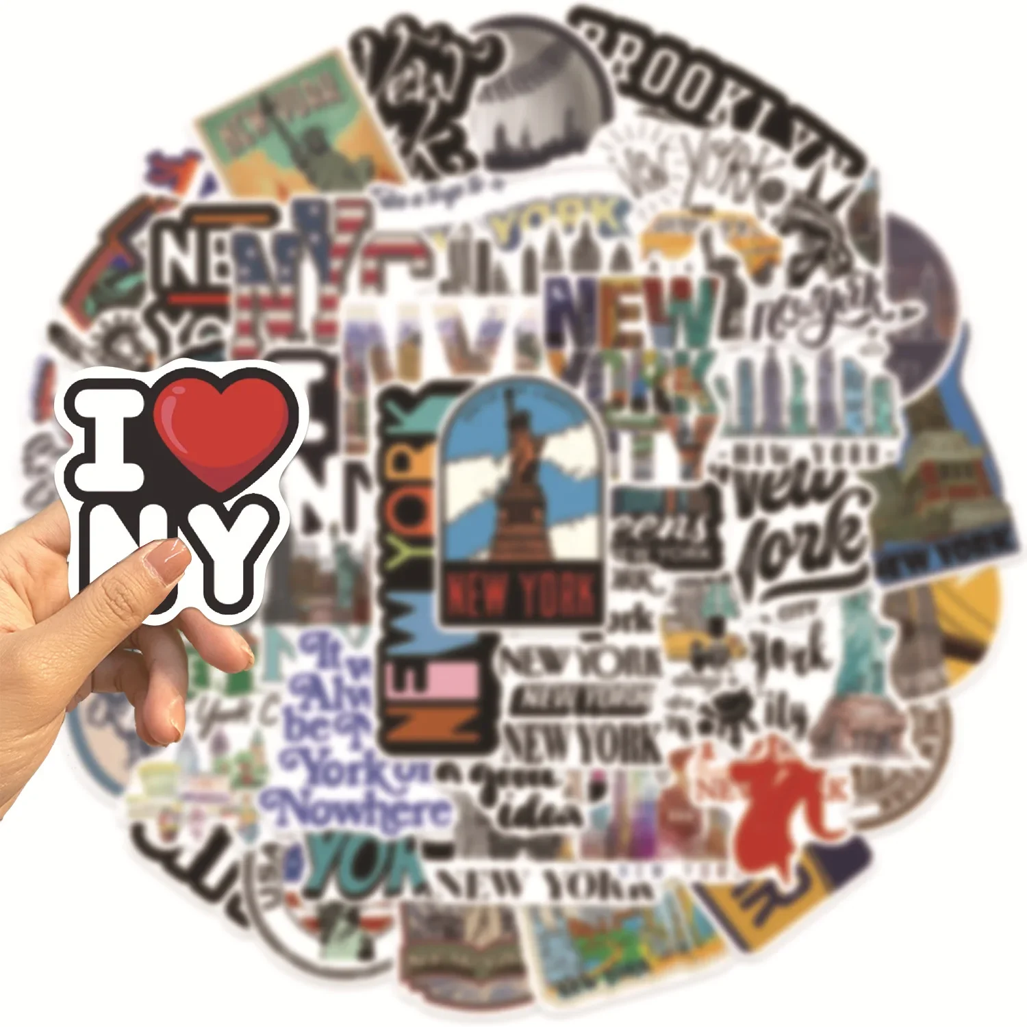 50/100 adet sevimli New York ş - Travel Accessories New York incelemesi ve fiyatı