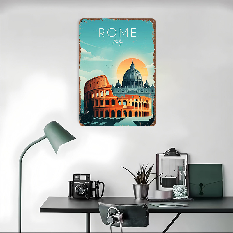 Roma Seyahat Metal Poster Hayr - Travel Accessories Rome incelemesi ve fiyatı